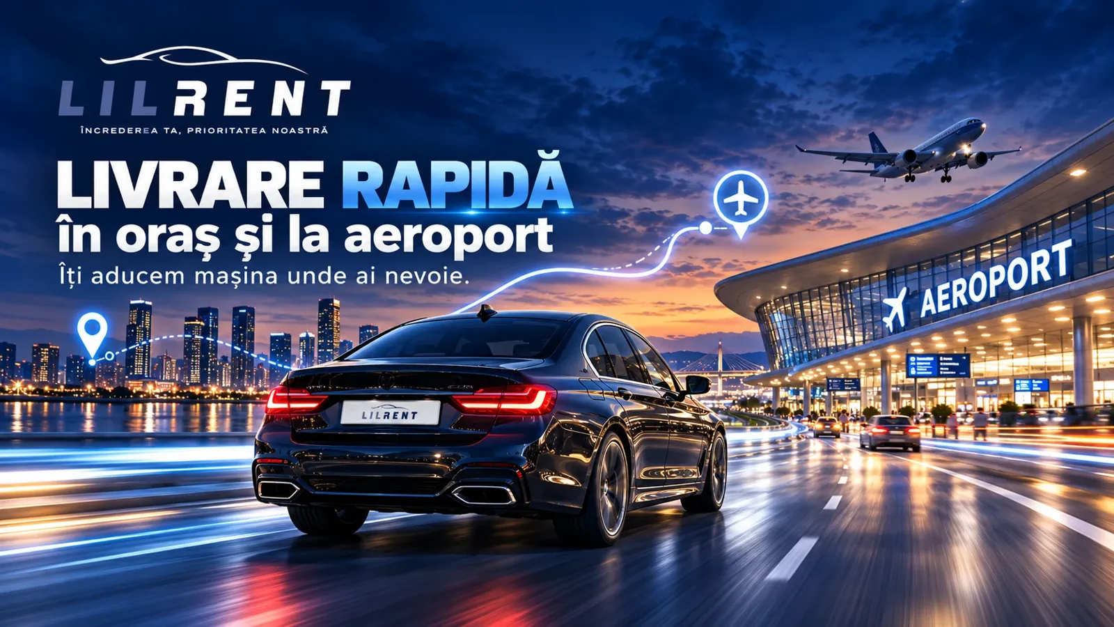Livrare rapidă în oraș și la aeroport: îți aducem mașina unde ai nevoie